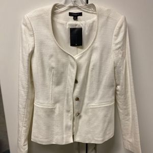 White linen blazer